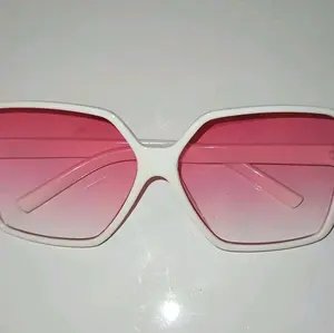 White frame pink shades