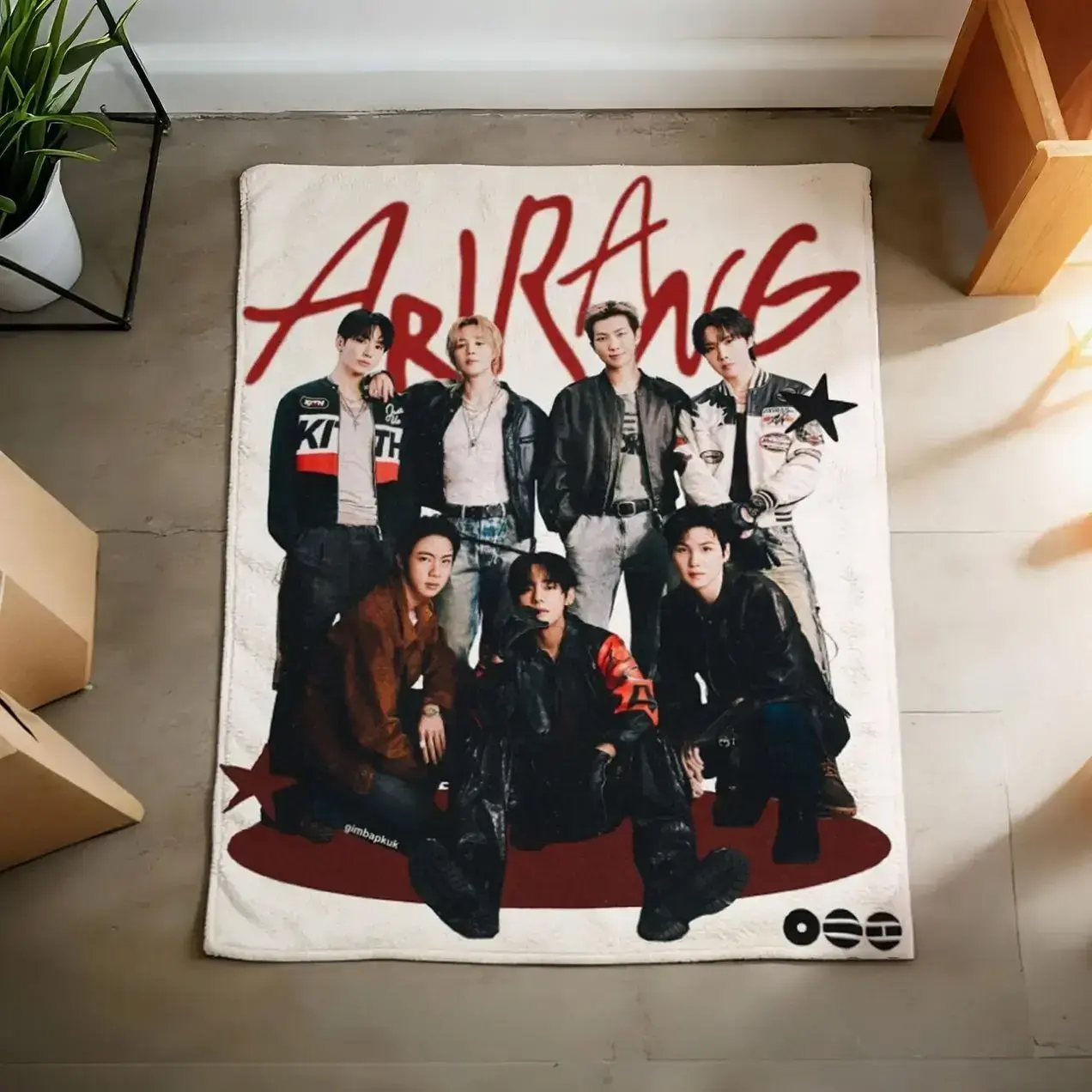 Music Vinyl Throw Arirang Blanket Soft Throw, New Album WouldTour Blanket Soft Throw for Sofa Bed Couch Bedroom Living Room Music Room Decor Fan Style Home Accent