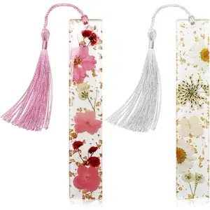 Bookmarks for Women,  2 count Book Marks for Reading Women, Durable  Dried Flower  Bookmarks with Tassels, Pretty and Increase Reading Interest