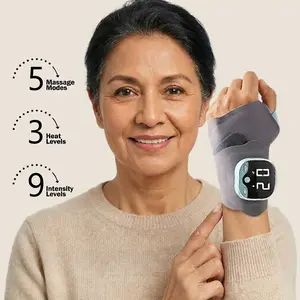 SooRadiant Cordless Hand Massager with Heating STIM for Hands Palm &Wrist, Portable Cordless Easy Daily Use, For Arthritis and Carpal Tunnel
