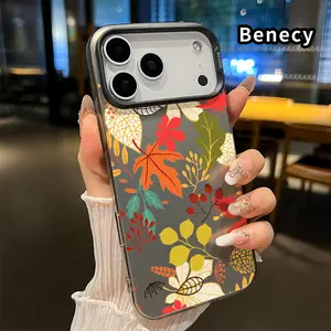 Phone Case for iPhone 17 Pro Max 17 Air Autumn Leaf Symphony Pattern Anti-Scratch Military-Grade Drop Protection Slim Cover Cellphone Protective