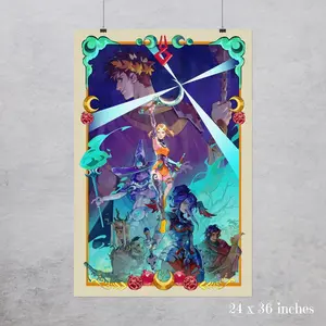 Hades 2 Poster, Exclusive Dark Gaming Wall Art, Classic Video Game Print, Sophisticated Gamer Decor, Unframed Print Only