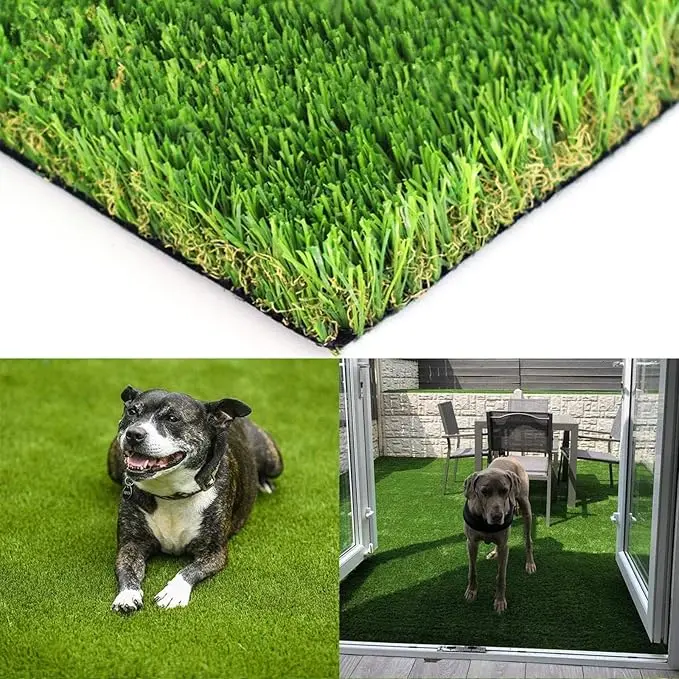 Realistic Thick Artificial Grass Turf - 1.38in Height Synthetic Grass Mat, All Seasons, Easy Installation, Flexible Size, Great Resilience, High Density for Indoor-Outdoor Garden Landscape Decor