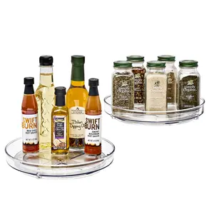 Sorbus Clear Lazy Susan Organizer - Cabinet Organizer with Rotating Racks Household Pet