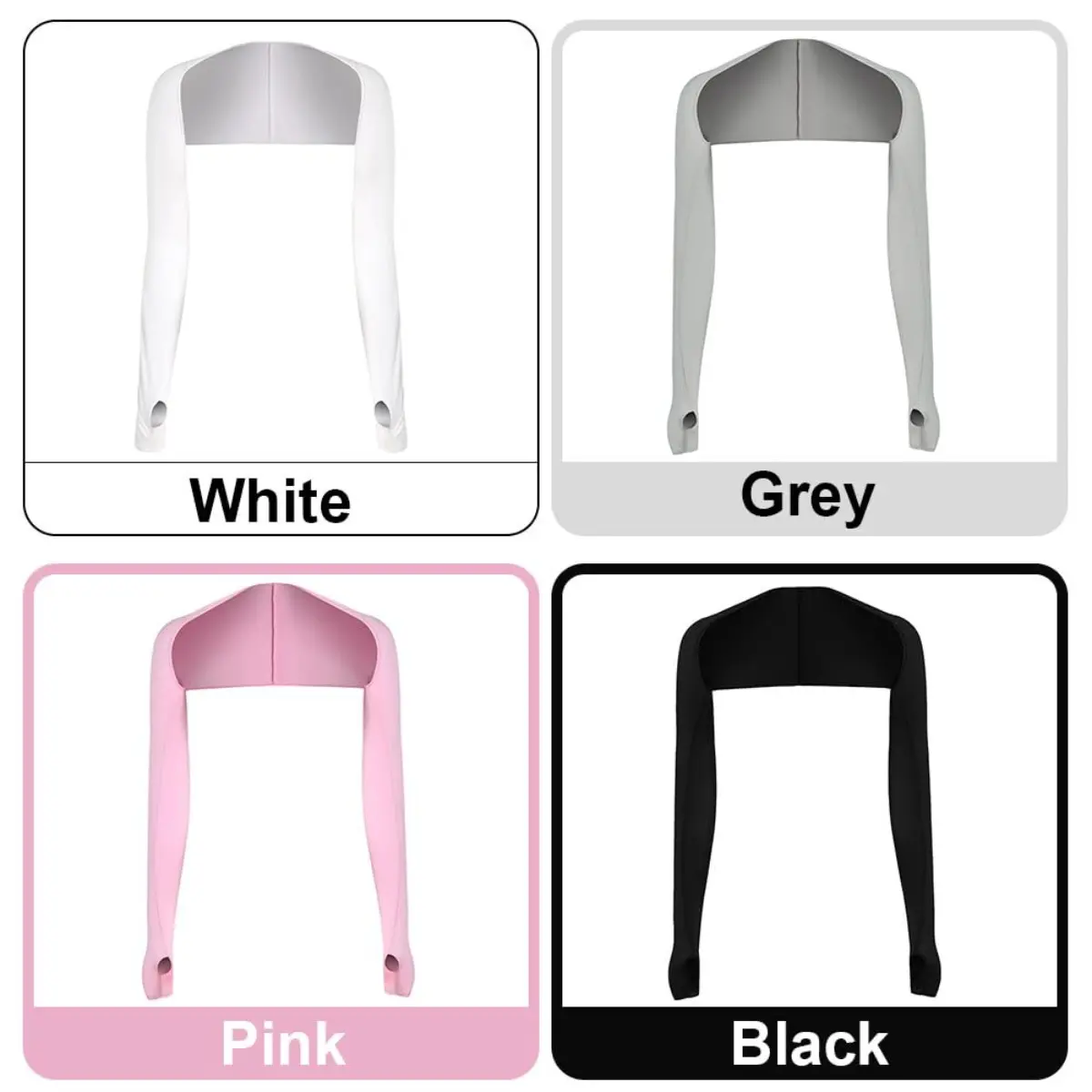 2-4pcs UV Protection Sun Shawl Cooling Arm Sleeve with Thumb Hole for Women Men Cycling Driving Golf Sleeves Cover Stay Cool