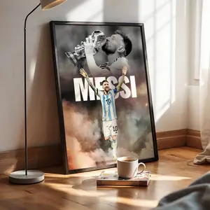 Lionel Messi Football Poster