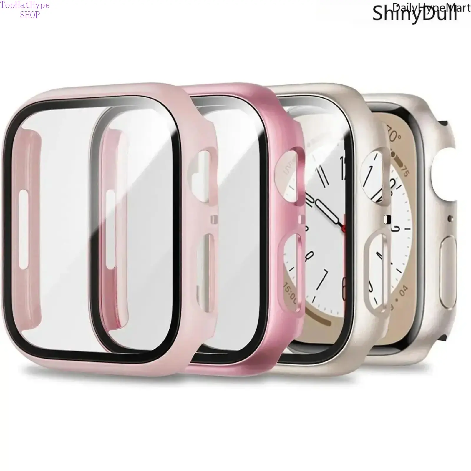 3-Pieces Ultra-Thin Tempered Glass Screen Guard Cover, 2-in-1 Smart Watch Accessories Kit for Series 1-9 SE Ultra, Durable Scratch-Resistant HD Protective Film for Daily Wearable Device Protection