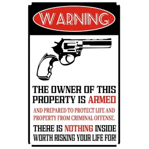 12x8 Inch Private Property No Trespassing Metal Sign, Rust Free Reflective Weatherproof Keep Out Warning Sign for Home Garden Outdoor