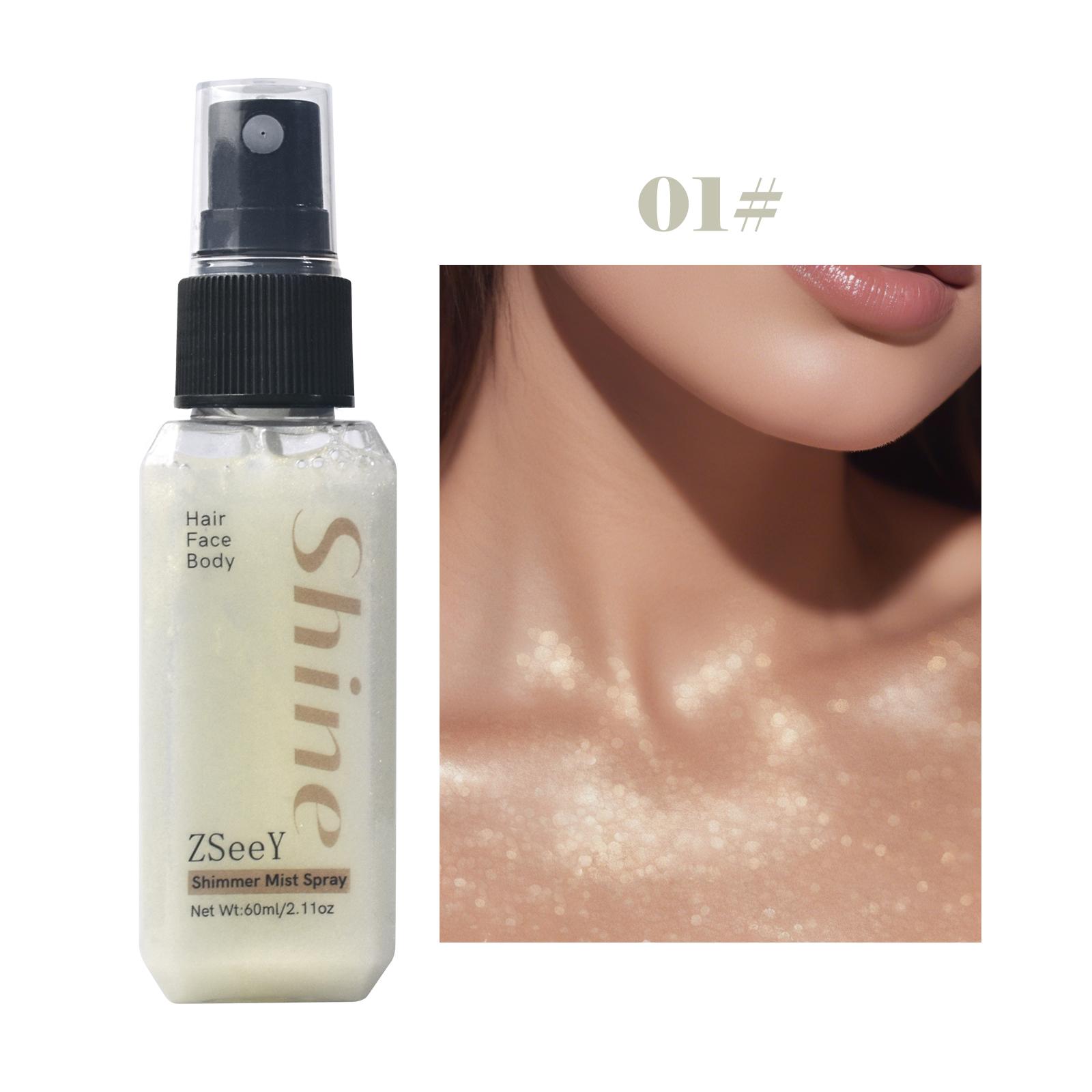 2000 plus bough ZSeeY Shimmer Mist Spray Multi Purpose Shimmer Spray for Face Body Hair Collarbone Diamond Glow Finish Lightweight Long Lasting Easy Makeup Eyeshadow Matte Monochrome Silky Cosmetic Blend Powder shaped lipstick flawless sample women