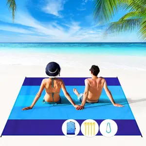 2026 New Anti-Sand, Quick-Drying Beach Blanket — Extra-Large Waterproof Ground Mat, Includes Ground Stakes and Storage Bag, Ideal for Beaches and Pools