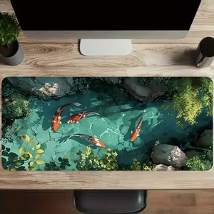 Free ExpressFree ExpressLarge Koi Fish Desk Mat - Non-Slip, Sewn Edges Gaming Mouse Pad Featuring Stunning Natural Landscapes |   Long-Lasting And Smooth Surface for Comfortable for home Office Use |   Ideal Gift Option
