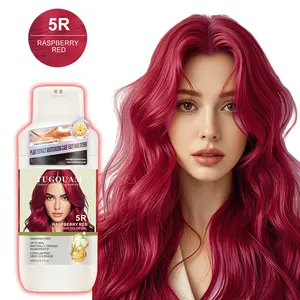 Raspberry Red Hair Dye 500ml - Ammonia-Free, Plant-Based Formula for Unisex Use | Salon-Quality Results at Home |iroiro Hair Dye｜Natural Haircoloring, black hairdye Damage Repair Shampoo and Conditioner Set natural herbal ingredient haircare argan