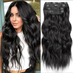 [Plodon] 16-Inch 4-Piece Hair Extension Set — Adds voluminous body and enhances your elegance. Resistant to frizz and easy to maintain, it is simple to apply—allowing you to achieve a flawless look all by yourself. Exclusively designed for women. tiktoksh