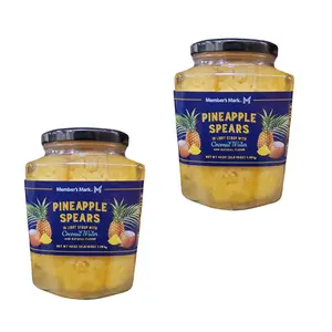 Members Mark Pineapple Spears in Light Syrup with Coconut Water (2 PACK of 42 Ounce).