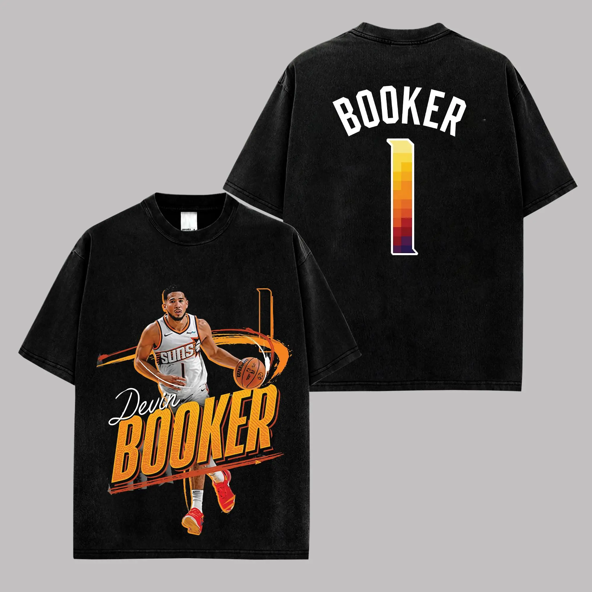 [ 🎉 Sale Up To 50%] Devin Booker - DB1 Premium Cotton T-Shirt, Vintage Suns Nation Graphic Tee, Basketball Fans Hoops Streetwear Shirt, Devin Booker Fan Merch, Unisex Oversized Sports Gift Tee