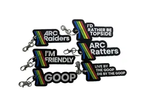 ARC Raiders Inspired Retro Rainbow Keychain Vibrant Color Scheme Durable Material Compact Convenient for Everyday Use