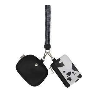 [Clearance] Wristlet Keychain Wallets for Women Detachable Zippered Dual Pouch Wristlet Portable Coin Card Purse Everyday On The Go Samll Purse TikTokShopBlackFriday