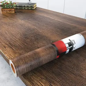 Contact Paper Wood Grain Peel and Stick Wallpaper Self Adhesive Removable Brown Wood Contact Paper for Countertops Waterproof Vintage Wallpaper for Drawer Liner Cabinets Walls Desk 12"x120"