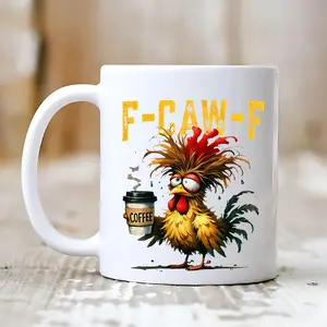 Funny F-Caw-F Chicken Mug , FCAWF Chicken Coffee Lovers Mug