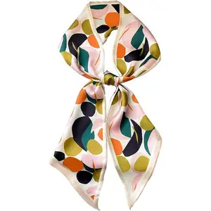 Dailyacc Hair Scarf for Women Fashion Silky Satin Headscarf Wrap Breathable Lightweight Neck Scarves For Handbag