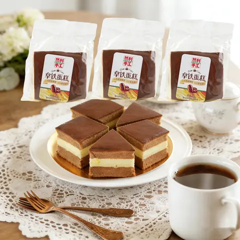Ranli Handcrafted Latte Cake 4.23 oz Per Pack Rich Cheese Aroma Delicate Texture Perfect for Breakfast or Snack 3 Packs or 2 Packs Dessert Treats Sweet Treats Dessert