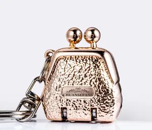 Funny Mini Bag-Shaped Stainless Steel Nail Clippers with Keychain, Modern Concave Edge Folding Nail Care Accessories, Portable Unscented Fingernail Trimmer, Cute Key Ring Design