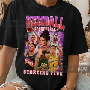 90s Vintage Kendall Starting Five Shirt, Loahaddian Kendall Jenner Team Shirt, Kendall Starting Five Tee Long Sleeve, Gift for Fans
