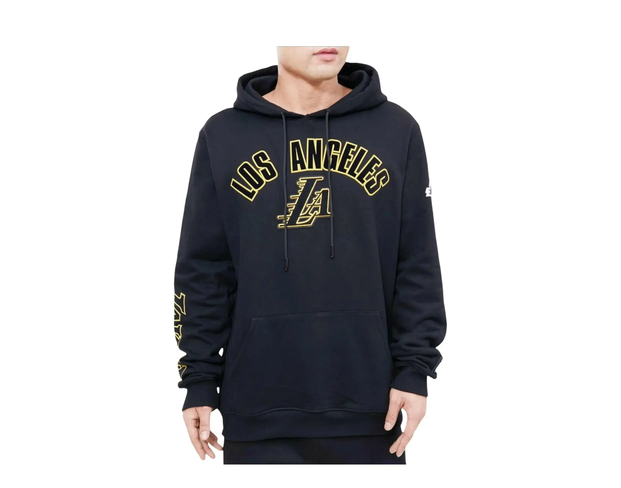 Pro Standard NBA Los Angeles Lakers Stacked Logo Hoodie in Black | Men's