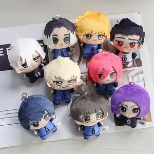 10cm Mini BLUE LOCK Plush Stuffed Doll Seishiro Nagi Isagi Yoichi Chigiri Bachira Meguru Doll Pendant Keychain Toy For Gift