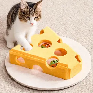 Cat Interactive Toys - Boredom Buster Self-Entertaining Tunnel Maze with Bell Balls & Teaser for Kitten Toys