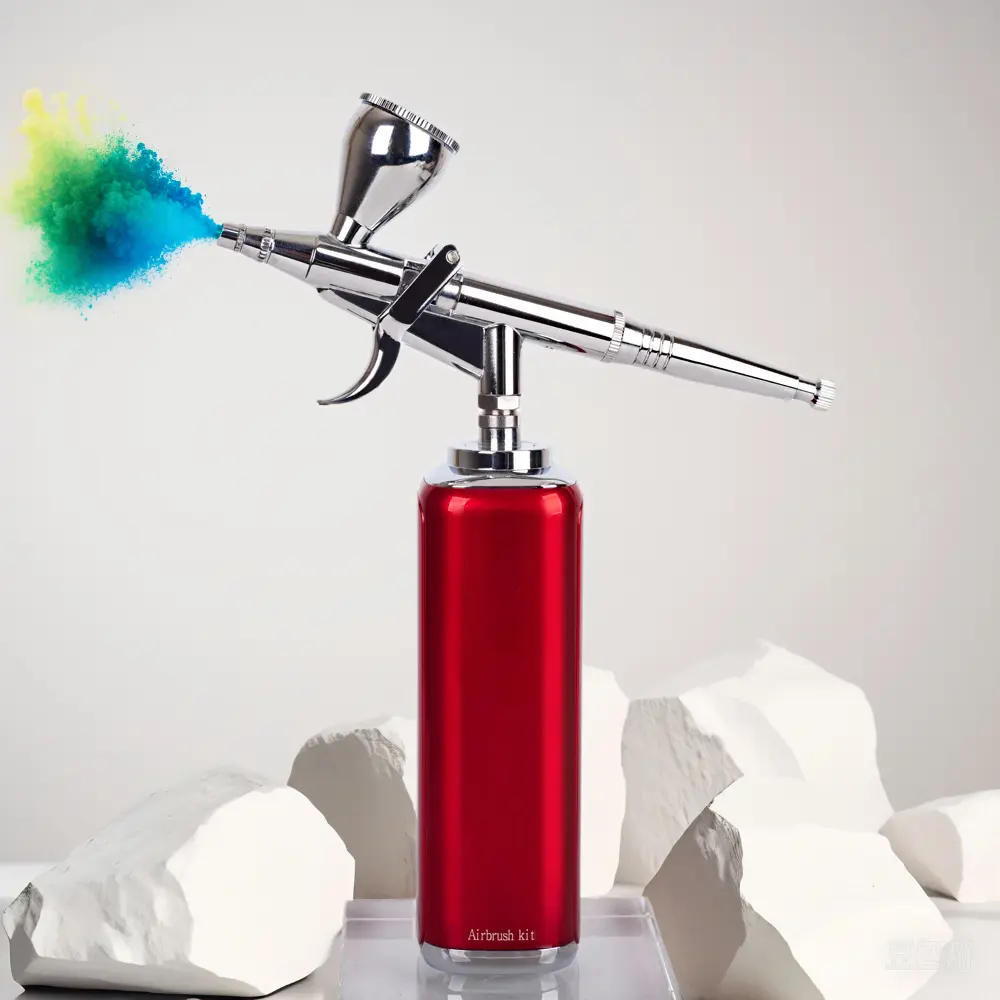 Ultimate Christmas Gift: Pro Mini Airbrush Kit with 0.3mm Precision Nozzle, Ultra-Fine Spray Gun Art Set for Holiday DIY, Festive Makeup & Model Painting - Complete Pro Set