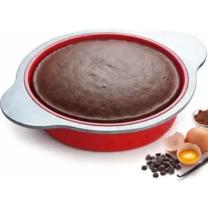 9 Inch Non-Stick  Round Cake Pan with Steel Frame Handles -  for Baking Delicious Round Cakes