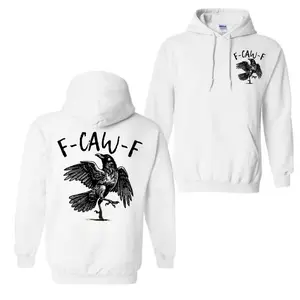 F-CAW-F Hoodie, Funny Crow Bird Graphic Tee with Bold Statement – Unisex Casual Wear for Men & Women – Trending Streetwear Style 2025
