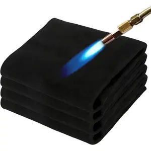 4 Pack 20" X 24" Carbon Felt Welding Blanket Fireproof Wick Heat Resistant Fabric 1800°F High Temp Insulation Pad Flame Retardant Protective Mat for Soldering Welding Brazing Plumbing