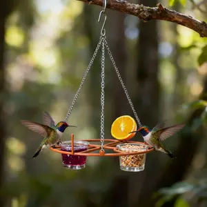 Outdoor Bird Feeder, Hummingbird Feeder, Bird Nectar Feeder, Hanging Bird Food Holder, Garden Bird Feeder, Balcony Bird Feeder, Outdoor Decorative Bird Feeder