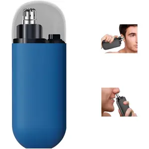 1PCS Portable Nose Hair Trimmer, Fashionable Ear and Nose Hair Trimmer for Men and Women, Type-C Rechargeable Nose Hair Trimmer with Dust Cover, Double-Edged Blade