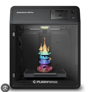 FlashForge Adventurer 5M Pro 3D Printer with Colorful Model Displayed for Creative Printing Solutions