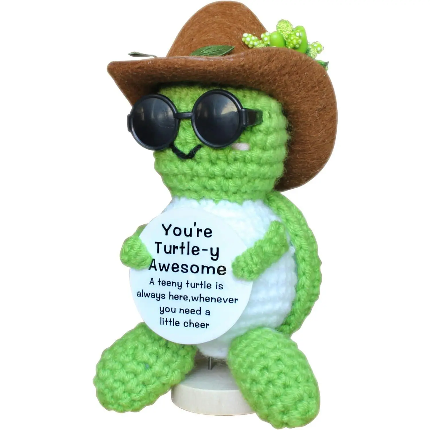 Positive Turtle Decor, Crochet Turtle Gifts, Mini Positive Crochet , Positive ,Support Emotional  Decor, Birthday Gifts for Mom,  , Brother, Father, Boyfriend