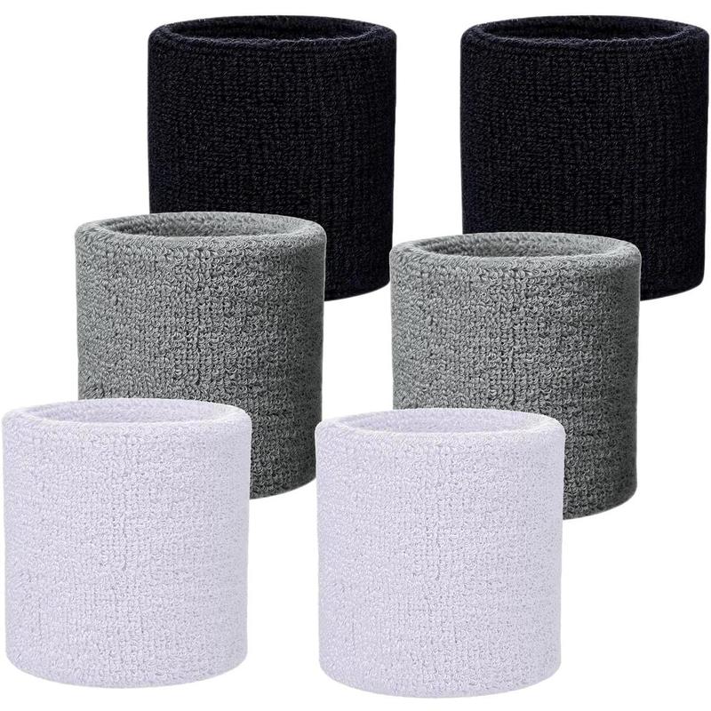 Wristbands Sweatbands for Men & Women, Breathable Tennis Wrist Bands Absorbent  Band Multiuse Wristband for Basketball, Running, Gym, Working Out