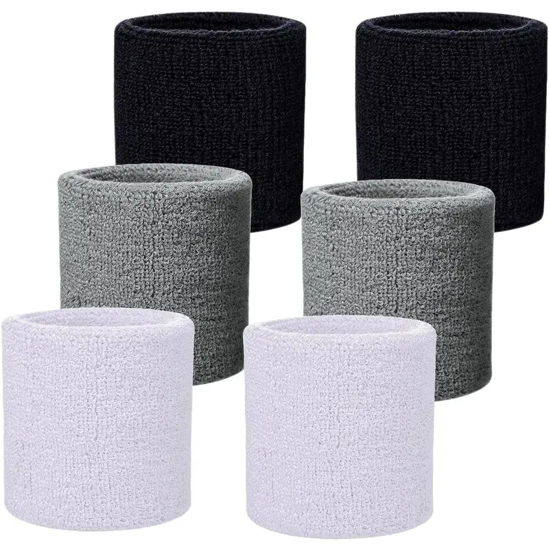 Wristbands Sweatbands for Men & Women, Breathable Tennis Wrist Bands Absorbent  Band Multiuse Wristband for Basketball, Running, Gym, Working Out