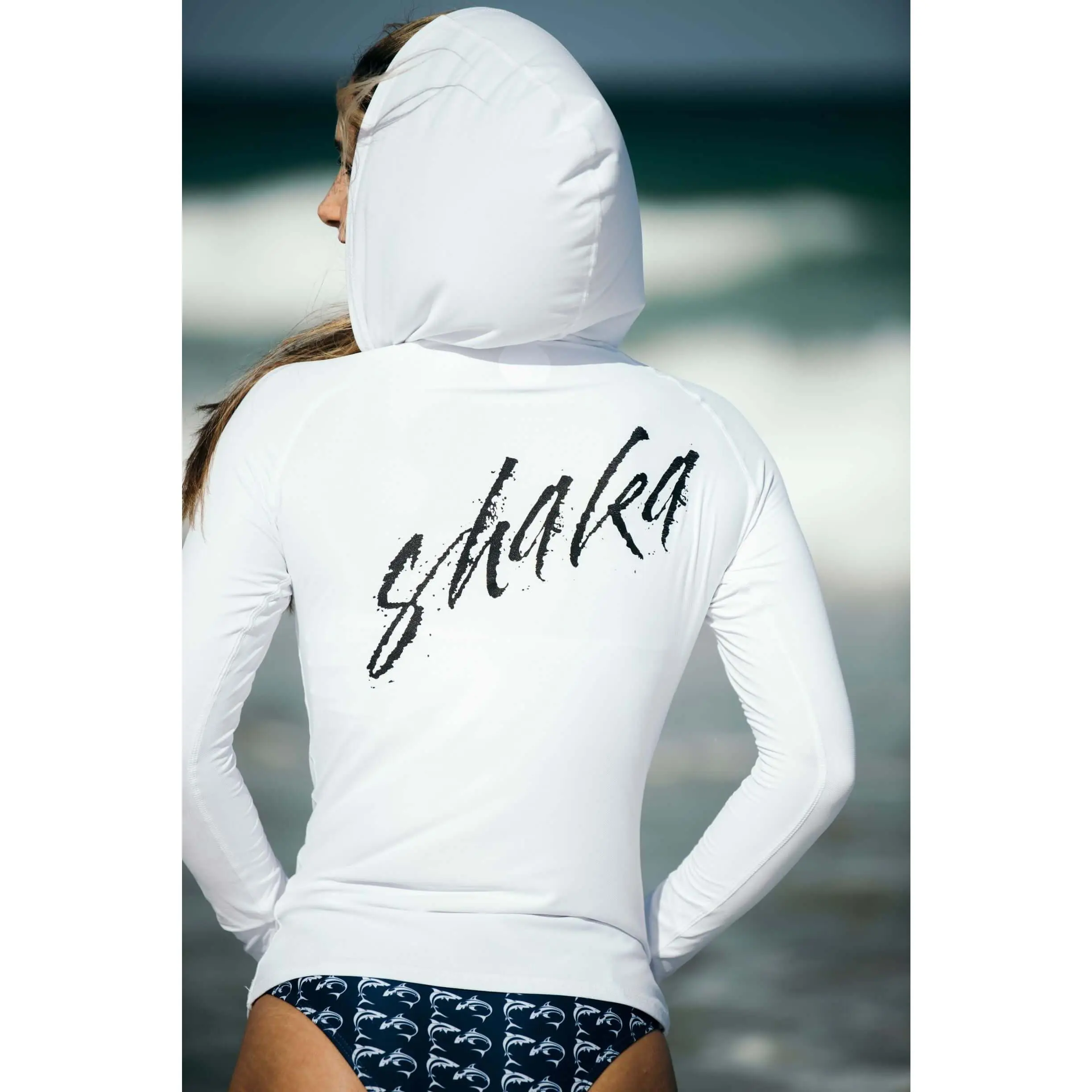 Spray Painted Shaka Performance Hoodie UPF 50