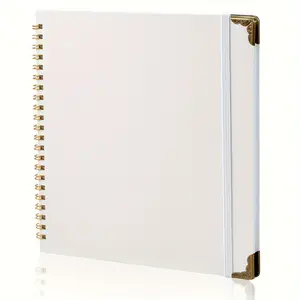 White Scrapbook 80 Pages, Scrapbook Supplies 8 x 8 In, Scrapbook Album Suitable for Album Memory Book Wedding, Anniversary Family, DIY Craft Projects