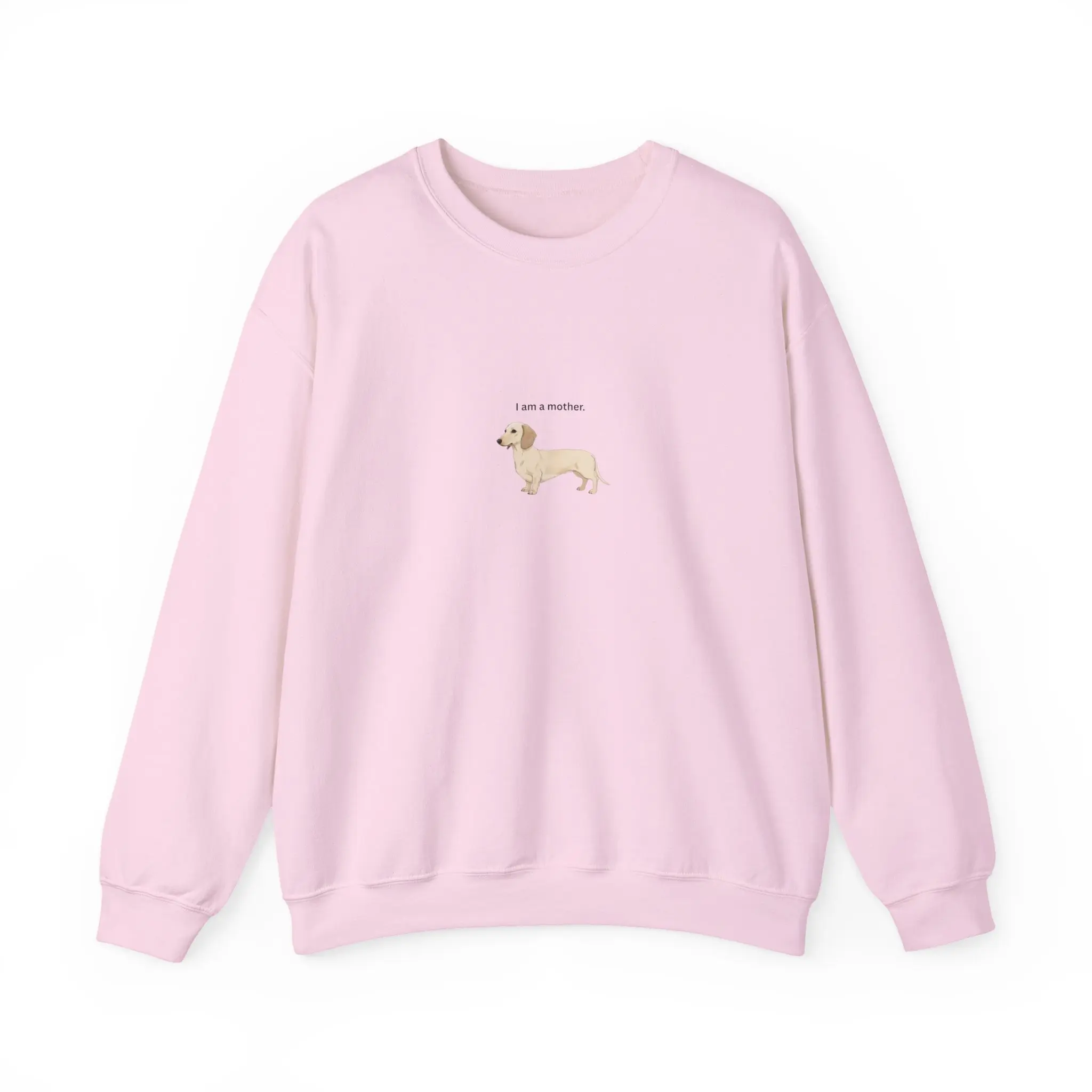Cream Short Hair Dachshund Crewneck Sweatshirt, Dog Mom Gift, Cozy Cotton Pullover for Women & Pet Lovers