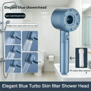 Handheld Shower Head Set with Filter, High Pressure Boosting, Waterproof Limescale Prevention, Ideal for Home Bathroom Use