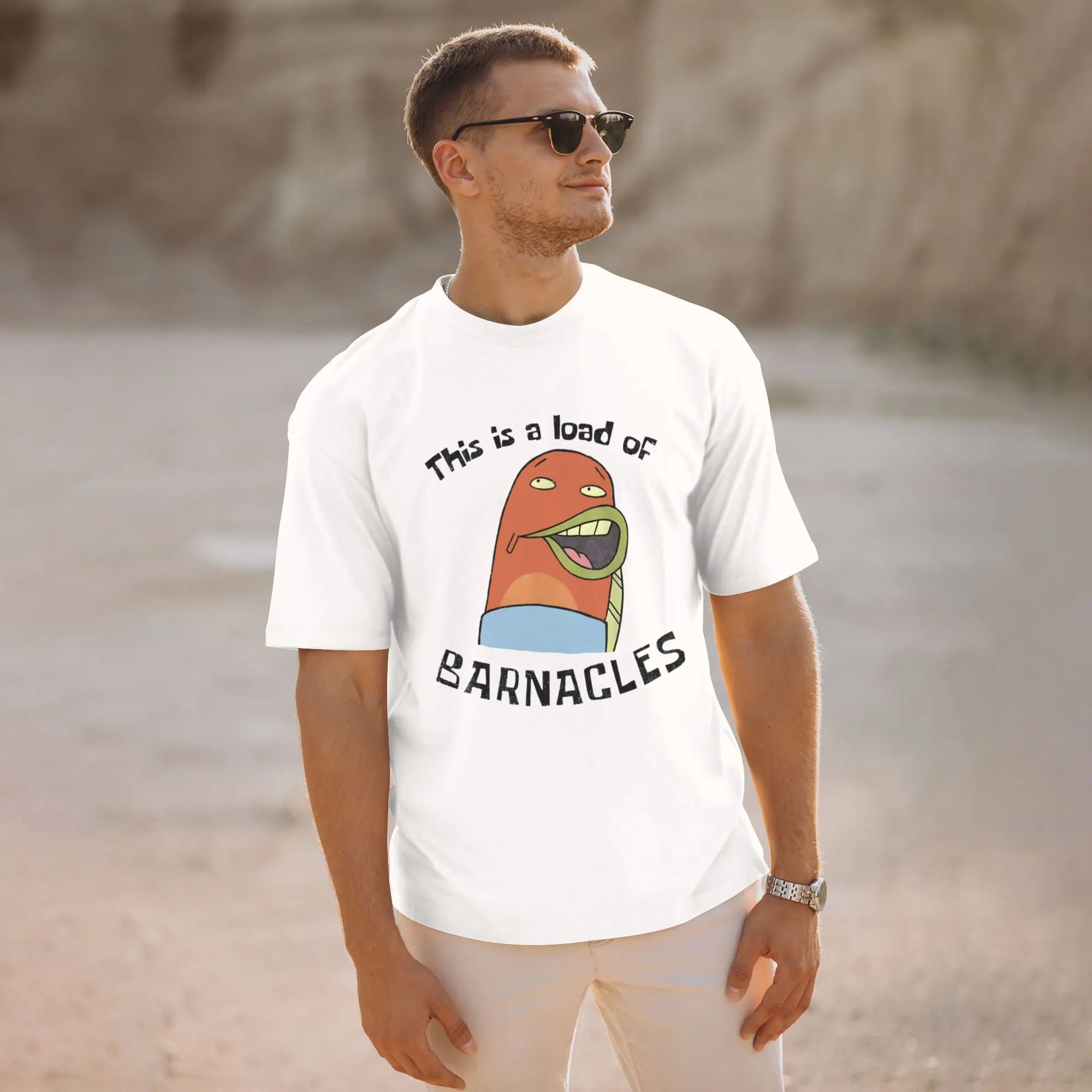 Funny SpongeBob T-Shirt - This Is A Load Of Barnacles,  Funny Graphic Shirt, Silly Tee Unisex Clothes For Men & Womens