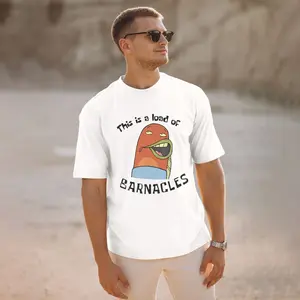 TLXT Funny SpongeBob T-Shirt - This Is A Load Of Barnacles,  Funny Graphic Shirt, Silly Tee Unisex Clothes For Men & Womens