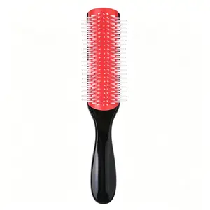 Classic Cushion Hairbrush - Rubber Pad & Maximum Grip Handle | Nylon Bristle Comb & Brush | Anti-Static, Great for Separating, Shaping, Blow Drying, Styling & Detangling | Thick & Curly & All Hair Types