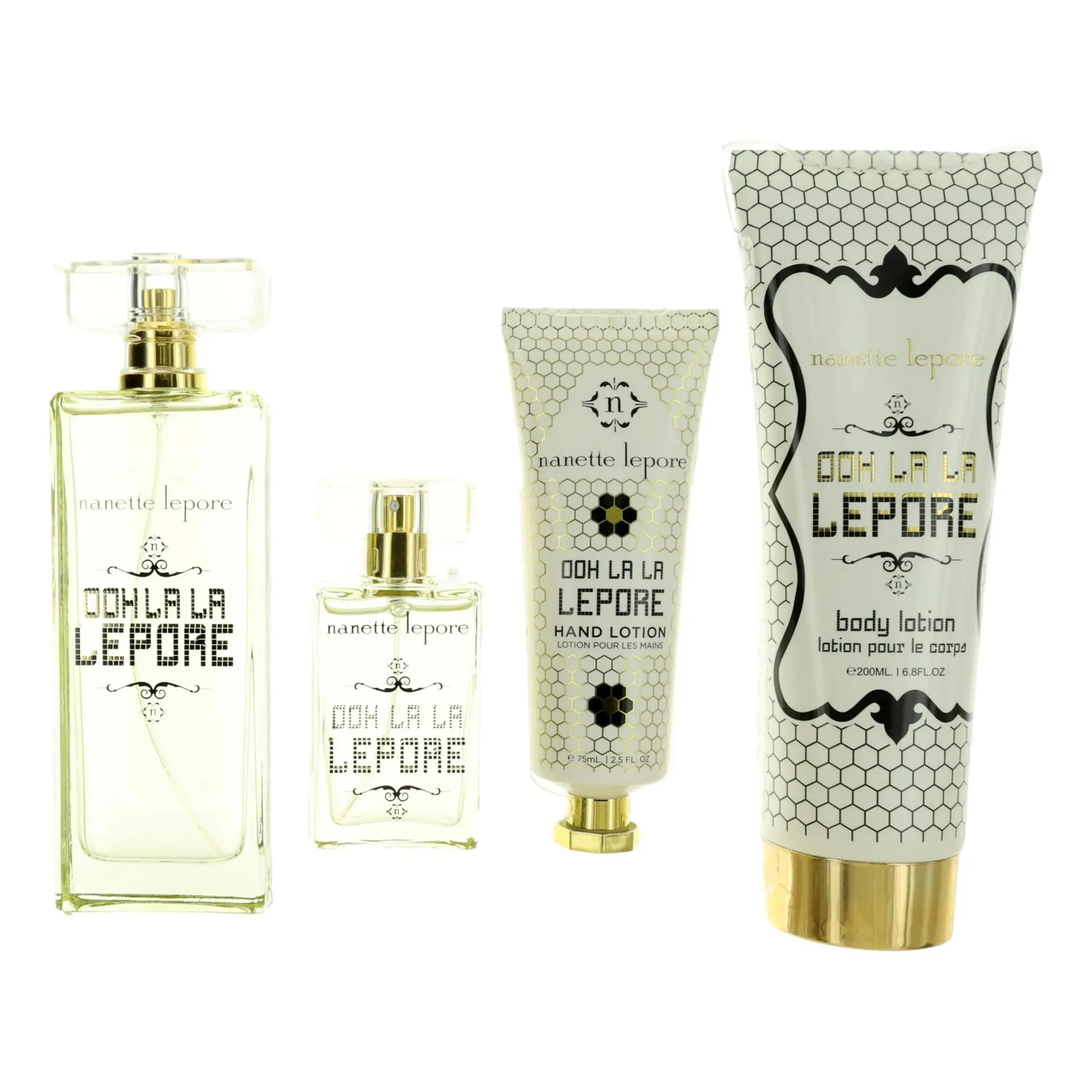 Ooh La La Lepore by Nanette Lepore, 4 Piece set for Women, Scented, Aroma, Woody, Lemon, Lavender, Fragrance Sets, Gift Set