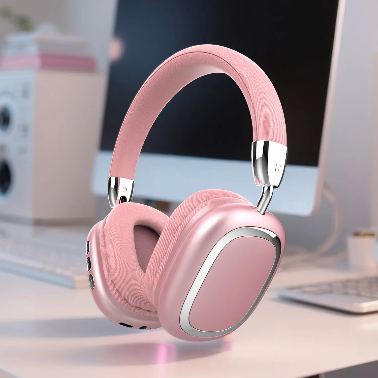 B35s Foldable Bluetooth-compatible Wireless Headset Headphone, Audio Headphones, Portable Audio Headset, Ideal for Music Gaming Travel Learning, On-Ear Design, USB PD Charging, Non-Waterproof
