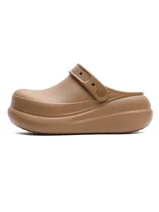 New Thick Sole Holey Slippers for Women, Slide Slippers, Summer Outdoor Sandals, Breathable Anti-Slip Beach Camping Shoes, Fashionable Adjustable Strap, Footwear